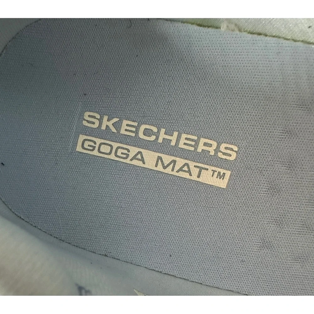 Skechers Womens Go Step Lite Vegan Plaid Slip On Sneakers 7 Washable Blue/Purple